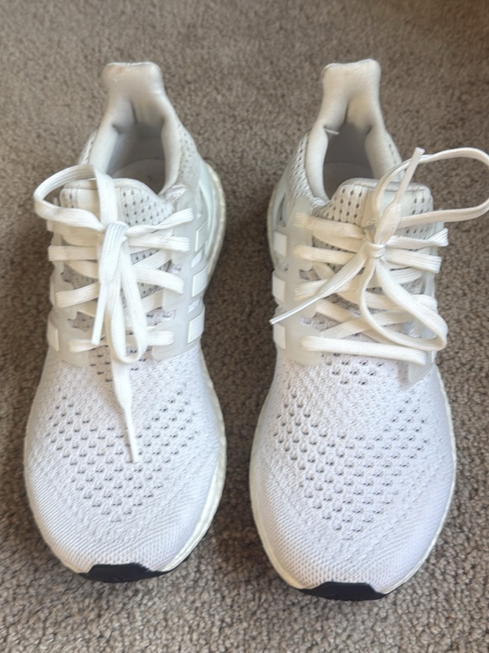 adidas Women’s All-White Knit Running Sneakers